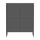 Шкаф распашной Ellipse furniture 100x120x45 см МДФ цвет темно-серый