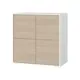 Шкаф распашной Ellipse furniture 102x102x51 см МДФ цвет белый/натуральный