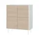 Шкаф распашной Ellipse furniture 102x120x51 см МДФ цвет белый/натуральный