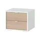 Тумба прикроватная Ellipse furniture 47.7x38.6x40.8 см 2 ящика МДФ цвет белый/натуральный