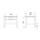 Тумба прикроватная Ellipse furniture 60x50x45 см 2 ящика МДФ цвет темно-серый