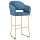 Барный стул R-home Oscar Линк Арт 60x108x59 см цвет синий/золотой