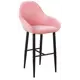 Барный стул R-home Kent 58.5x114x59.5 см цвет розовый/черный