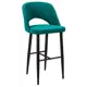 Барный стул R-home Lars 52.5x105x57.5 см цвет изумрудный/черный
