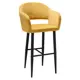 Барный стул R-home Oscar 60x108x59 см цвет желтый/черный