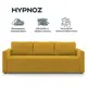 Раскладной диван Hypnoz Aspen 233x85x98 см велюр цвет горчичный