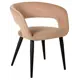 Стул R-home Hugs 69.5x55x56.5 см велюр цвет бежевый/черный