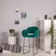 Полубарный стул R-home Oscar 97x59x60 см велюр цвет зеленый