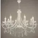 Люстра подвесная хрустальная Мелодия света Chateau 000029696 8 лампы 24 м² цвет белый