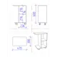 Журнальный столик прямоугольный ESTEnte 47x30x60 см Белый/Дуб Сонома