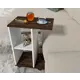 Журнальный столик прямоугольный ESTEnte 47x30x60 см Белый/Венге Винтаж