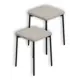 Комплект табуретов 2 шт Estente 35x45x35 см сталь/дерево цвет серый