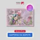 Картина на деревянном подрамнике Первое ателье "Фреска волшебный сад с диковинной птицей" 115x77 см