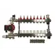 Коллектор Valfex на 8 выходов 1"x1" с смесительным узлом и циркуляционным насосом сталь