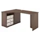 Компьютерный стол Мэрдэс СР-145С ШКШ-Ч-ЛЕВ 140x75x116 см ЛДСП цвет шоколадный/карамель