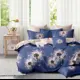 Комплект постельного белья Home Mercury Одуванчики 6 28788, семейный, поплин, цвет синий