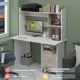 Компьютерный стол Мэрдэс СКЛ-Прям130+НКЛ-130 БЕК 130x179x60 см ЛДСП цвет белый матовый