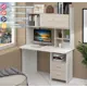 Компьютерный стол Мэрдэс СКЛ-Прям130+НКЛХ-130 БЕК 130x179x60 см ЛДСП цвет белый матовый