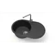 Врезная мойка Glanz J110G032-K 45x73x21.50 см кварц цвет антрацит