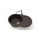 Врезная мойка Glanz J110G038-K 45x73x21.50 см кварц цвет шоколад