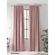 Комплект штор на шторной ленте AT Home Блэки 150x270 см цвет розовый