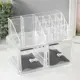 Шкатулка-органайзер 2 ящика прозрачная 19x24x14 см