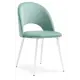 Стул Woodville Ирре 49x82.50x52 см велюр цвет зеленый/белый глянец