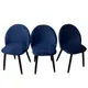 Комплект стульев 3 шт Solarius Мокка 50x82x45 см велюр цвет синий/черный