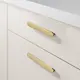 Мебельная ручка скоба Cappio 9627879 алюминий золото 128 мм