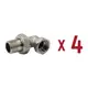 Американка угловая Aqualink 1/2"x1/2" ВР-НР латунь 4 шт