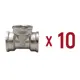 Тройник Aqualink 1/2"x1/2"x1/2" ВР латунь 10 шт