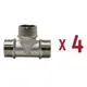 Тройник Aqualink 1/2"x1/2"x1/2" НР латунь 4 шт