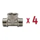 Тройник Aqualink 1/2"x1/2"x1/2" ВР-НР латунь 4 шт k18460