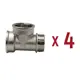 Тройник Aqualink 3/4"x3/4"x3/4" ВР-НР латунь 4 шт k18485