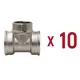 Тройник Aqualink 3/4"x3/4"x3/4" ВР-НР латунь 10 шт k18493