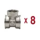 Тройник Aqualink 3/4"x3/4"x3/4" ВР латунь 8 шт k18527