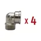 Угол 90° Aqualink 1/2"x1/2" ВР-НР латунь 4 шт