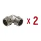 Угол 90° Aqualink 1/2"x1/2" НР латунь 2 шт