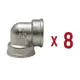 Угол 90° Aqualink 3/4"x3/4" ВР латунь 8 шт