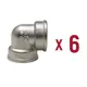 Угол 90° Aqualink 3/4"x3/4" ВР латунь 6 шт