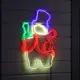Светящаяся электрическая фигура Снеговик для дома Luazon lighting h 60 см разноцветный