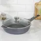 Сковорода Мечта 4940501 28 см с крышкой и съемной ручкой алюминий литой цвет серый