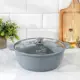 Жаровня Kukmara 4206772 26 см с крышкой алюминий литой цвет серый