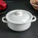 Кастрюля 1.5 л с крышкой Сибирские товары 4680107 эмалированная сталь цвет белый