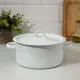 Кастрюля 2 л с крышкой Сибирские товары 1815714 эмалированная сталь цвет белый