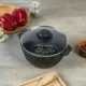 Кастрюля 2 л со стеклянной крышкой Мечта Престиж алюминий цвет черный