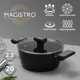 Кастрюля 2.3 л без крышки Magistro Magistro алюминий цвет черный