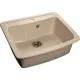Врезная мойка Эко-м 03.331 51.5x60.5x20 см искусственный камень цвет белый