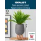 Напольное кашпо для цветов Idealist Lite ханни на ножках серое 22x34 см 69 л
