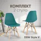 Комплект кухонных стульев 2 шт Стул груп Style v 81x53x46 см пластик цвет темно-бирюзовый